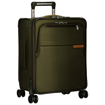 Briggs & Riley Baseline International Carry-On Expandable Wide Body Spinner Cabin Suitcase Olive